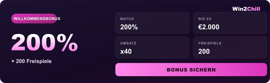 Win2Chill Casino welcome bonus